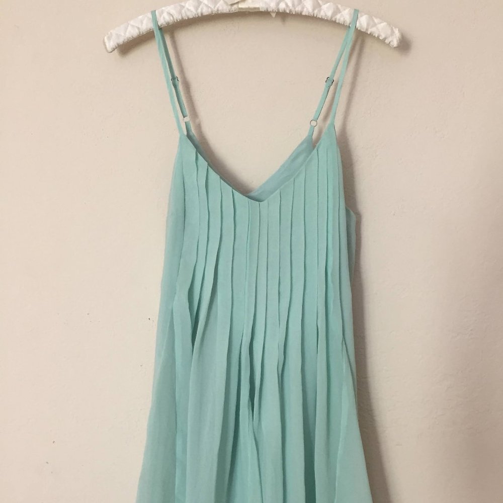 UO Kimchi Blue Spaghetti Strap Mint Chiffon Dress